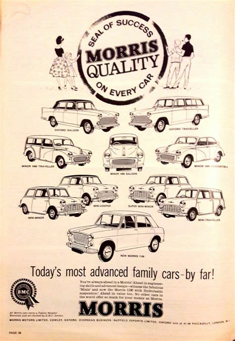 Morris Advertising From 1962 Uk Car Catalog Morris Classic Mini