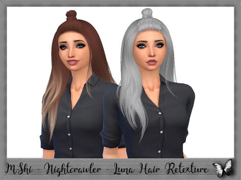 The Sims Resource M Shi Nightcrawler Luna Hair Retexture Mesh