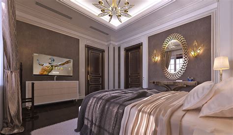 Vicwork Studio Elegant And Classy Guest Bedroom Interior In Art Deco