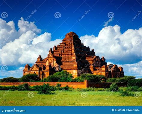 Magnificent Dhammayangyi Temple Panorama Pagan Bagan Myanmar Stock