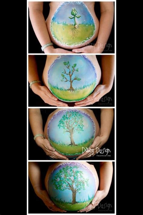 Daizy Design Bump Painting Face Painting Painting Art Pregnant Belly