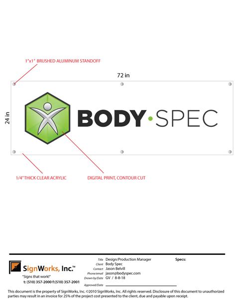 San Francisco Ca Body Spec Dimensional Logo Lobby Sign