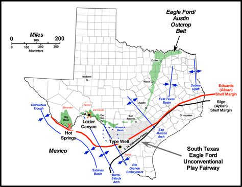 Texas Map Showing The Location Of Hot Springs In Big Bend National Park