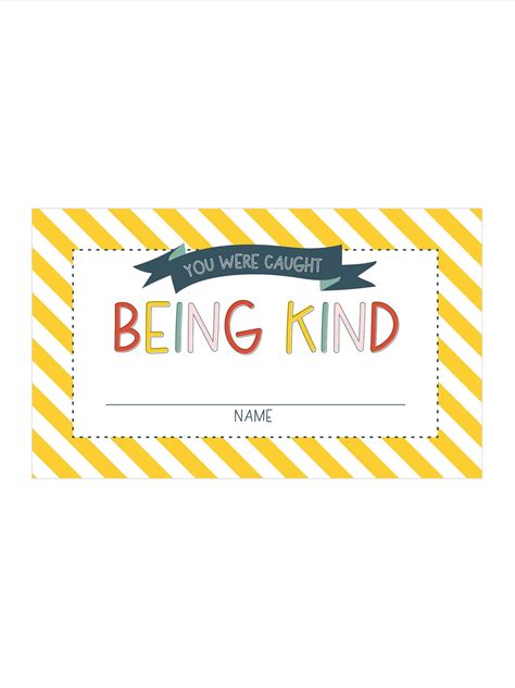 Caught Being Kind Cards Printable Cards