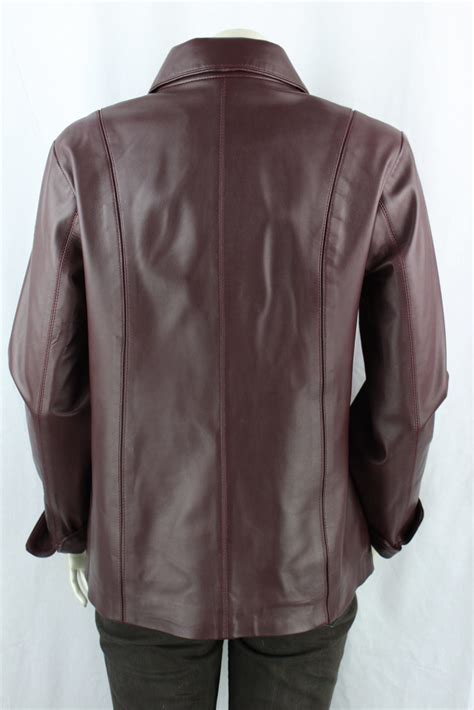 Short Burgundy Ladies Leather Jacket Radford Leather Fashions Quality