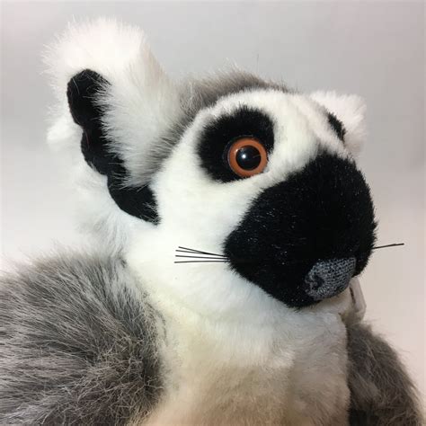 Kandm Ring Tailed Lemur Stuffed Animal Plush Hugging Hanging Toy Gray