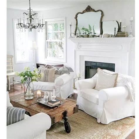 White French Country Living Room Belle Escape French Country