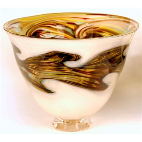 Glass Rocks Dottie Boscamp Earth Series Wide Bowl Art Glass Bowls Sweetheart Gallery