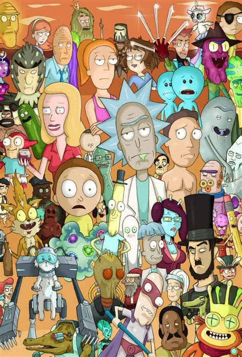 Rick And Morty Art Collage Poster All Characters New Usa Free Shipping Ebay