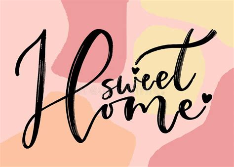 Download Sweet Home. Calligraphic Interior Poster Stock Vector ...