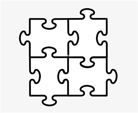 Jigsaw Puzzle Clip Art At Clker Four Puzzle Pieces Png Png Image