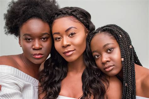 Download Three Sexy Black Women Headshot Wallpaper