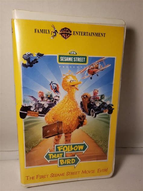 Sesame Street Follow That Bird Vhs Clam Shell