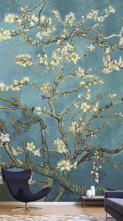 Almond branches are a subject that van gogh visited a few times before. Almond Branches by Van Gogh Wallpaper | MuralsWallpaper ...