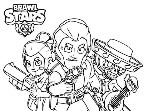 Unlock and upgrade brawlers collect and upgrade a variety of brawlers with powerful super abilities, star powers and gadgets! Kleurplaat Brawl Stars 1