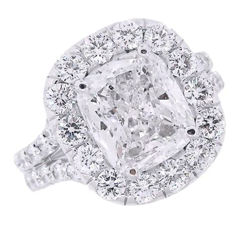 5 Carat Cushion Cut Diamond Ring For Sale At 1stdibs 5 Carat Diamond