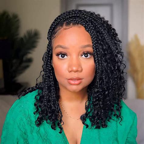 Buy Xtrend14inch 8packs Boho Box Braids Crochet Hair With Curly Ends 16strands Pack Pre Looped