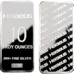 Heraeus 10 Oz Silver Bar $239.20 | Silver bars, Silver bars bullion, Where to buy silver
