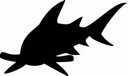Shark Stencil Printable Hammerhead Cliparts Clipart Clip