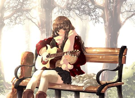 1920x1080px 1080p Free Download Cute Girl Playing The Guitar Girl