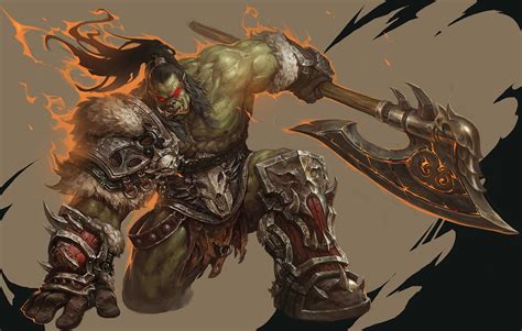 World Of Warcraft Grom Hellscream Warrior Orc Wallpaper