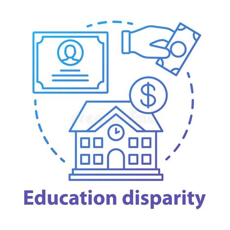 Education Disparity Chalk Concept Icon Educational Inequality Idea