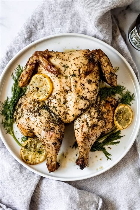 Grilled Greek Spatchcocked Chicken Recipe Wanderlust And Wellness