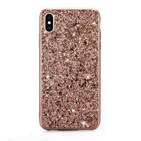 Glitter Powder Tpu Case For Iphone Xs Max Rose Gold