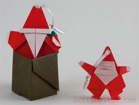 Two Cute Origami Santas Origami Artis Bellus