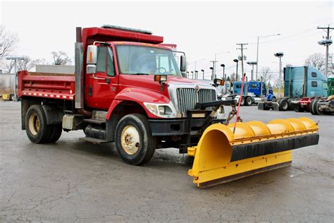 Used 2003 International 4300 Dump Truck With Snow Plow For Sale