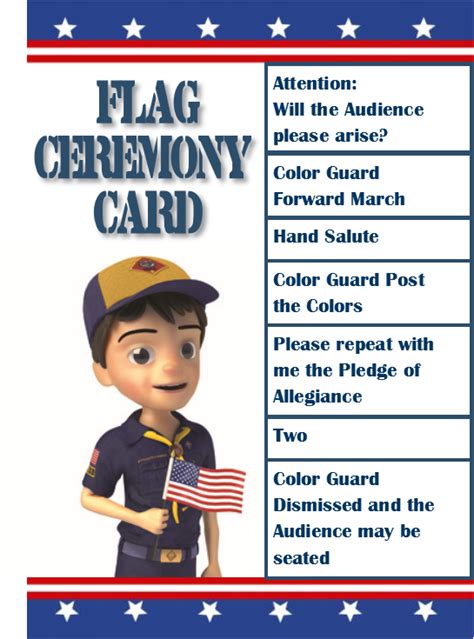 Cub Scout Flag Ceremony Printable