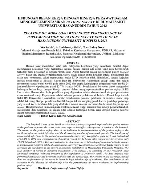 Jurnal Beban Kerja Dengan Kinerja  PDF