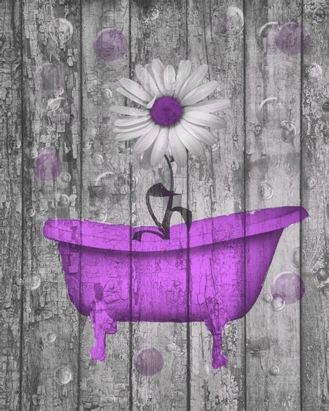 15 The Best Purple Bathroom Wall Art