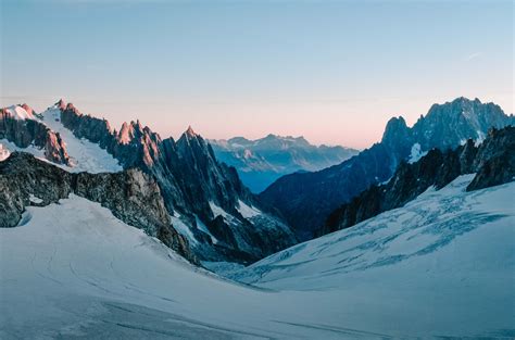 Dawn Over The Glacier At Mont Blanc 4k Wallpaper