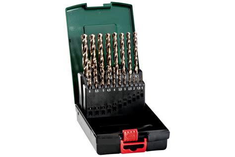 Hss Co Drill Bit Storage Case 19 Pieces 627121000 Metabo Power Tools