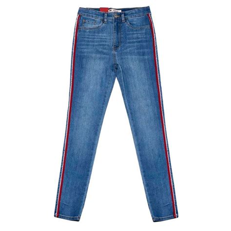levis jeans 720 high rise super skinny con bande laterali bambina denim chiaro mascheroni