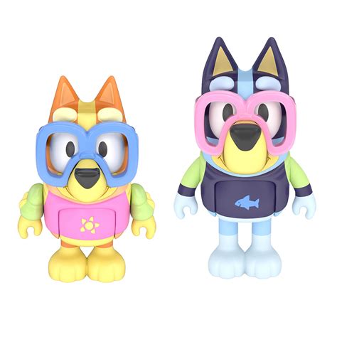 Buy Bluey Pool Time Bluey And Bingo 2 Figure Playset Pack Articulated