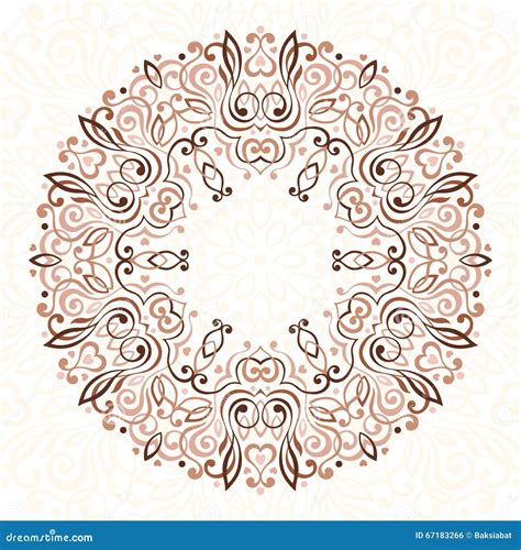 Abstract Ornate Mandala Decorative Frame For Design Stock Vector