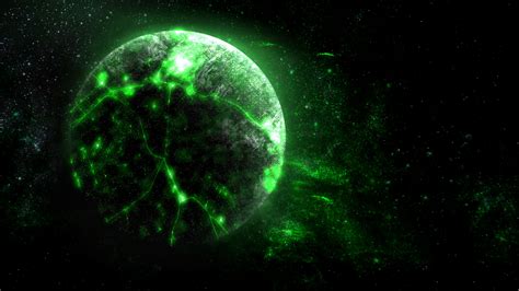 Beautiful space 3d free animated. Download wallpaper 3840x2160 planet, green, glow, bright ...