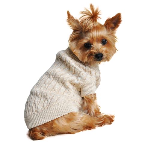 Oatmeal Dog Sweater Hand Knit Pet Jackets And Hoodies Pet Clothing