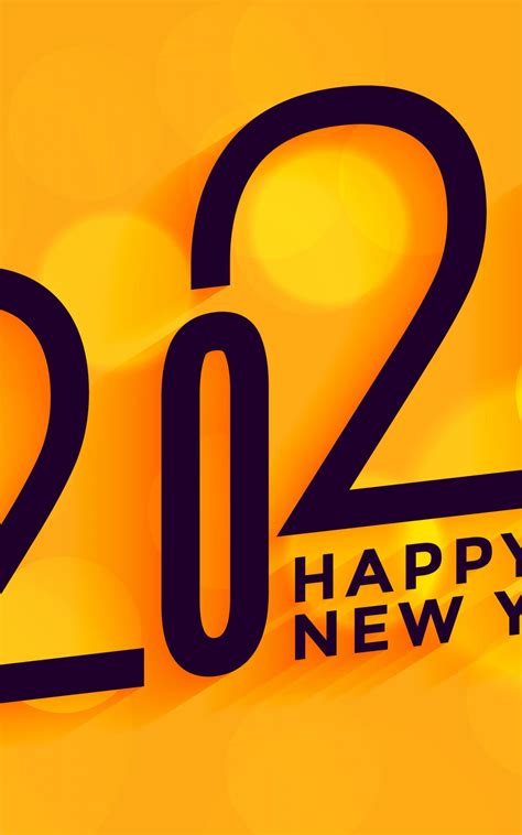 Free Download Download Download 2020 Happy New Year Yellow 4k Wallpaper