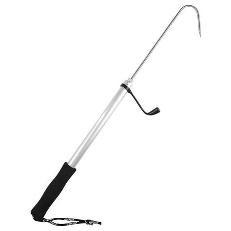 Outdoor Stainless Steel Flexible Fishing Gaff Holder Spear Hook 90cm