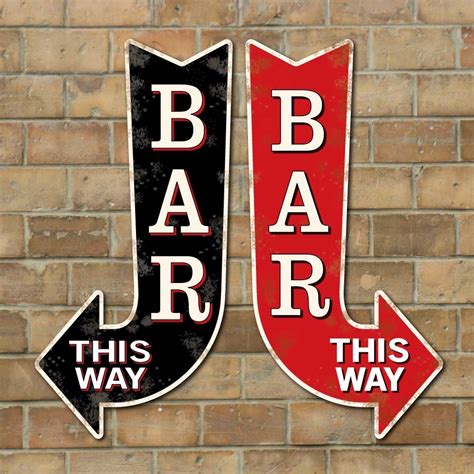 Jaf Graphics Vintage Style Bar Arrow Sign