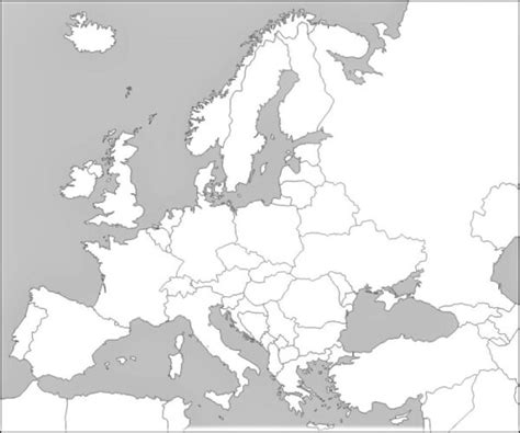Mapa De Europa Para Colorear Imágenes Y Dibujos Del Continente Europeo