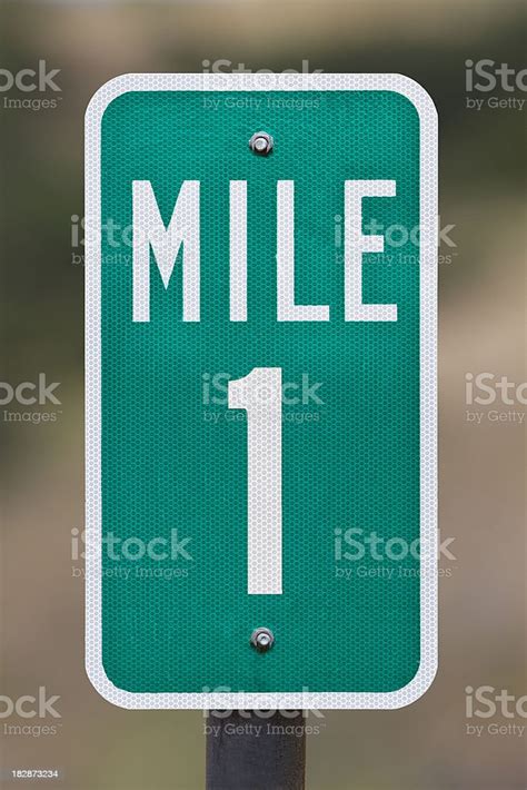 One Mile Marker Stock Photo Download Image Now Mile Distance