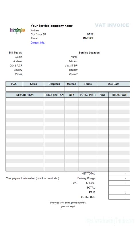 20 Microsoft Office Invoice Templates Free Download To Microsoft