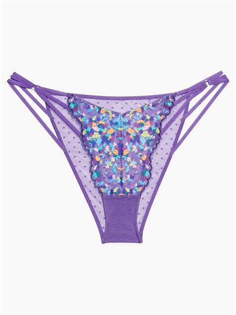 Steamy Floral String Lace Bikini In Multi And Purple Savage X Fenty