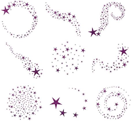 Purple Glitter Star Swirling Stars Star Overlay Clipart Etsy