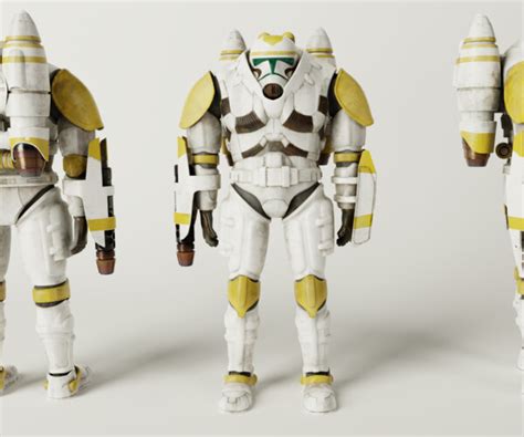 Artstation Star Wars Clone Blaze Trooper Armor Game Assets