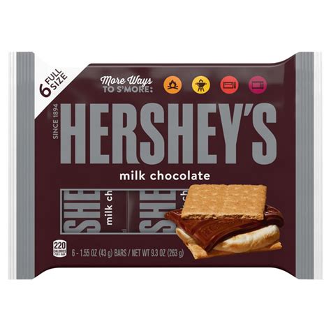 Save On Hersheys Milk Chocolate Candy Bars Full Size Gluten Free 6